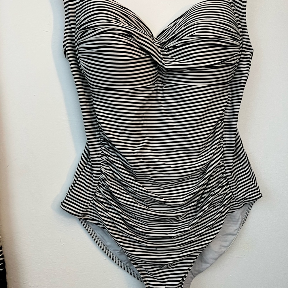 Nip Tuck Swim Striped One Piece Swimsuit - image 2